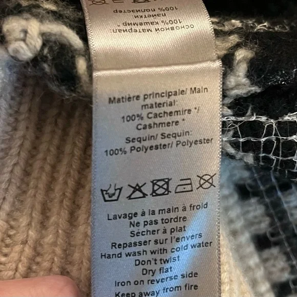 Zadig & Voltaire Christa 100% cashmere sequin sweater. Black - Picture 12 of 12